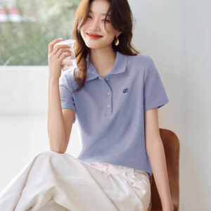 Sweet Youth-boosting Chic Polo Shirt With A Turn-down Collar - Image 3