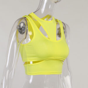 Tops Sexy Sleeveless Hollow Positive And Negative Sports Undershirt Yoga Tops - Image 2