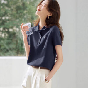 Sweet Youth-boosting Chic Polo Shirt With A Turn-down Collar - Image 5