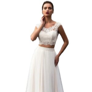 Womens New Lace A-Line Wedding Dress Set - Image 3
