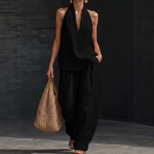 Womens Casual Relaxed-fit Off-shoulder Set - Image 10