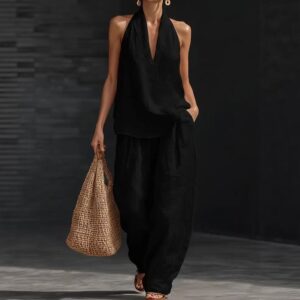 Womens Casual Relaxed-fit Off-shoulder Set - Image 9