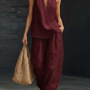 Womens Casual Relaxed-fit Off-shoulder Set - Image 3