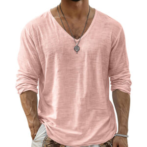 Autumn Winter Loose-fit Cotton-linen Base Layer Top - Image 7