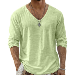 Autumn Winter Loose-fit Cotton-linen Base Layer Top - Image 9
